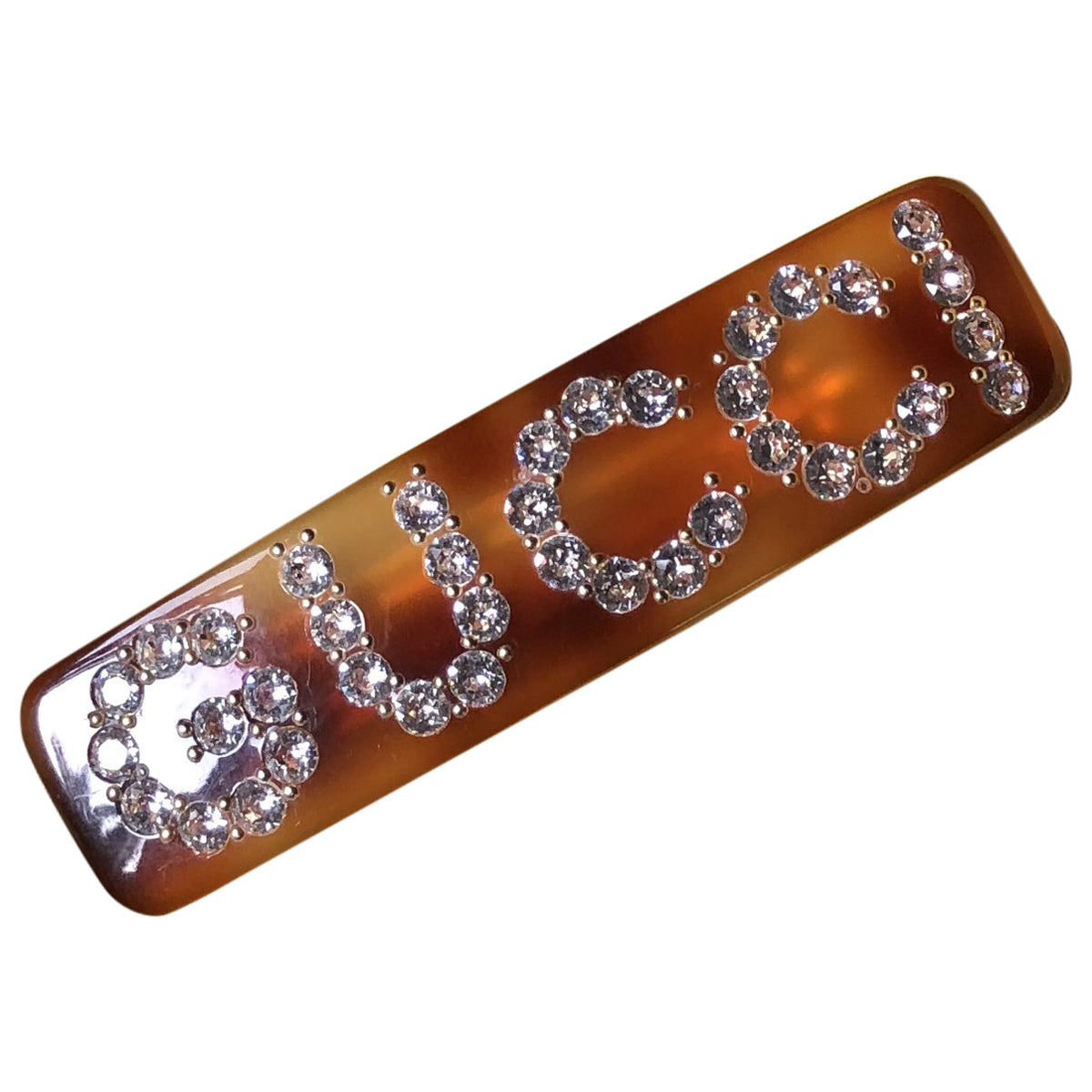 Gucci brown plastic hair accessories