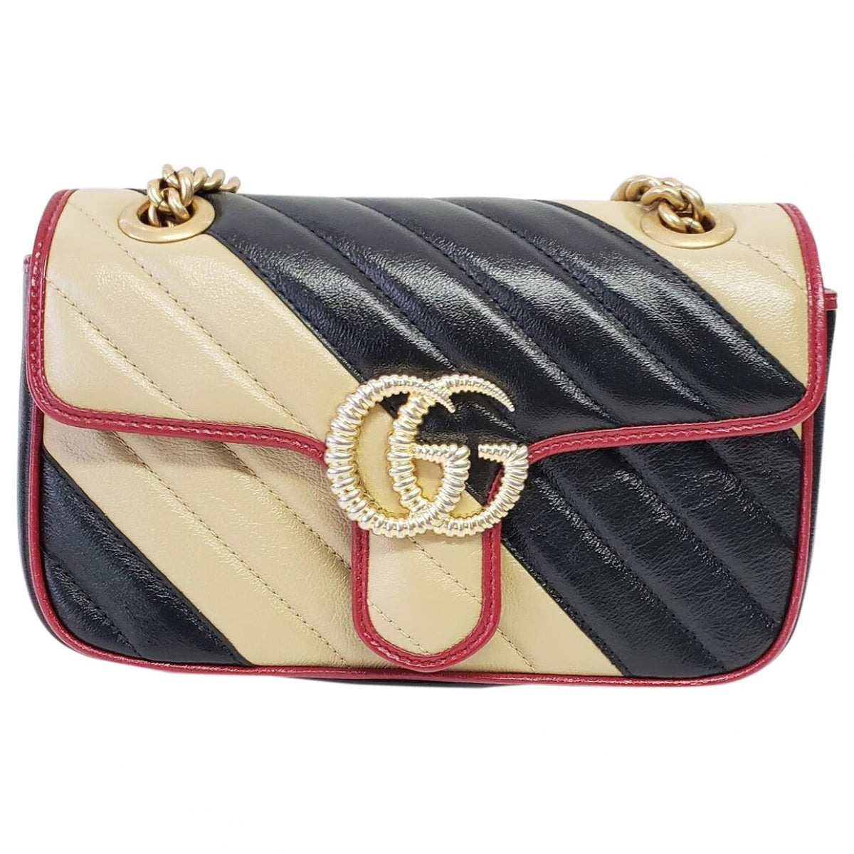 Gucci marmont multicolour leather handbag