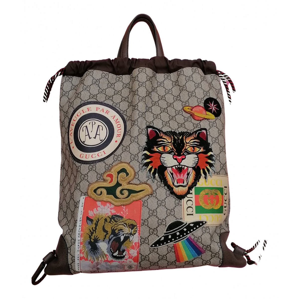 Gucci brown cloth bag