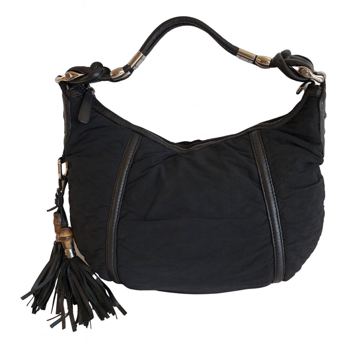 Gucci black polyester handbag
