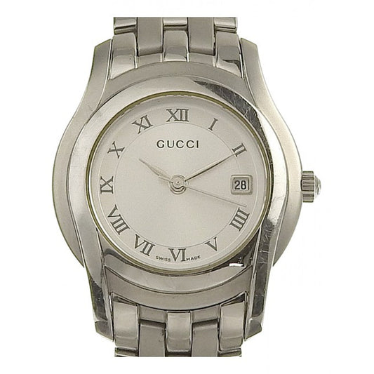 Gucci silver steel watch