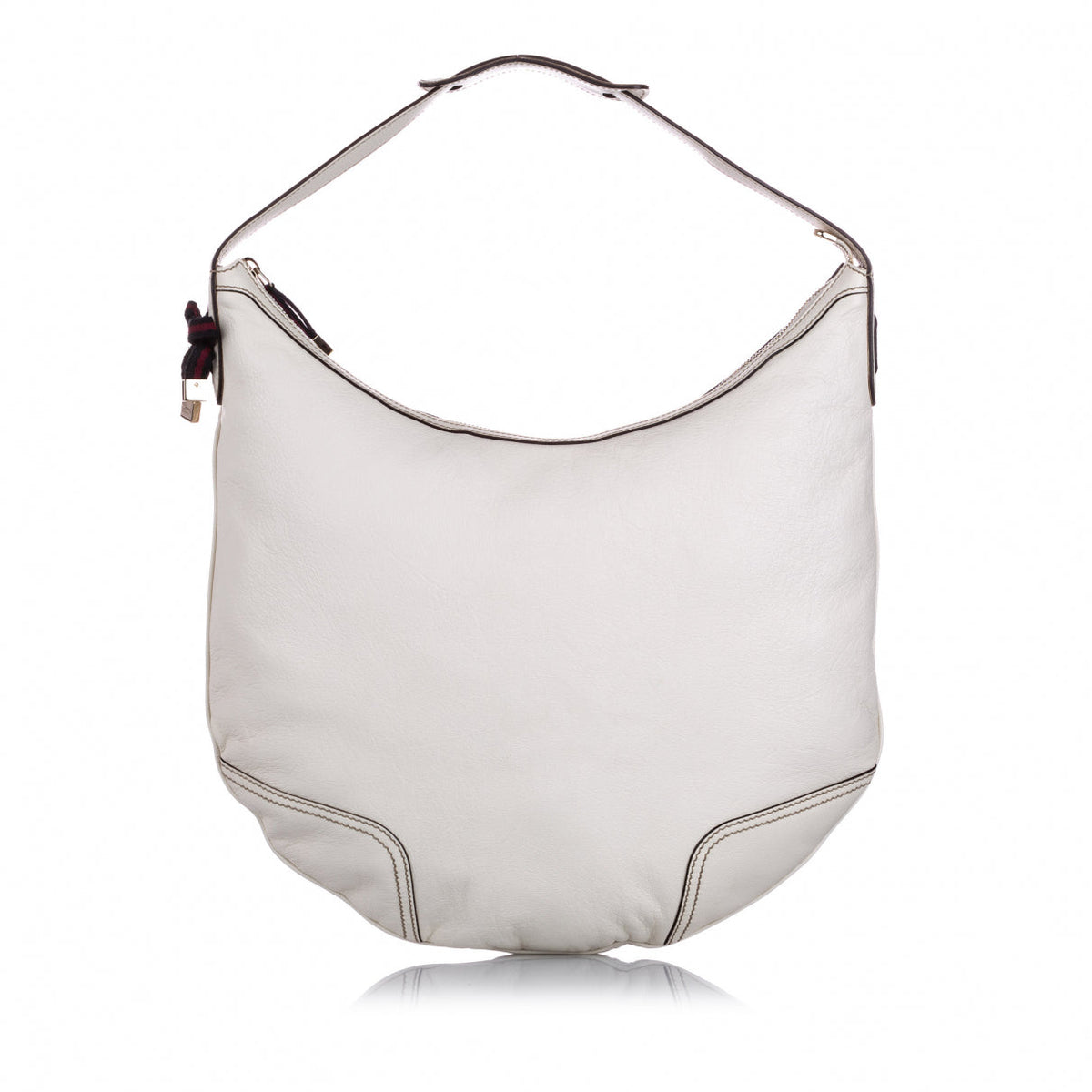 Gucci white leather handbag
