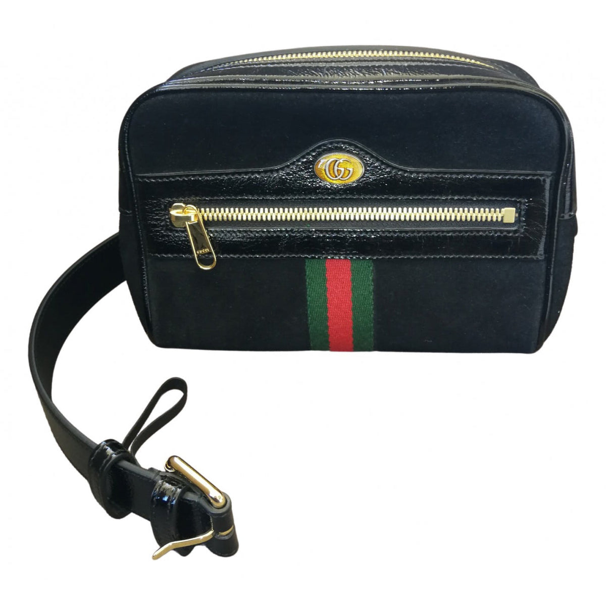Gucci ophidia black suede clutch bag