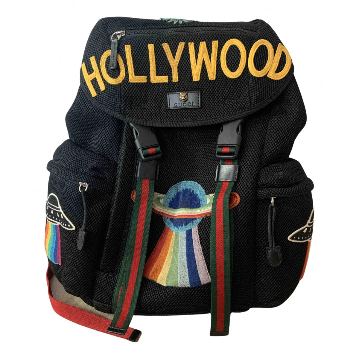 Gucci mesh black polyester bag