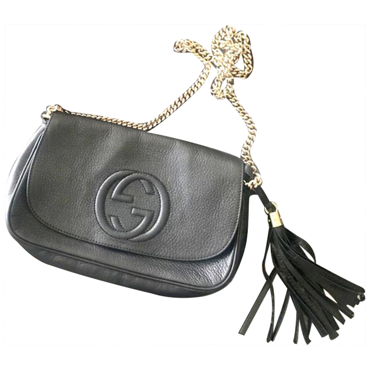 Gucci soho black leather handbag