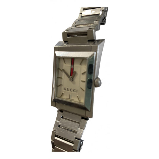 Gucci silver steel watch