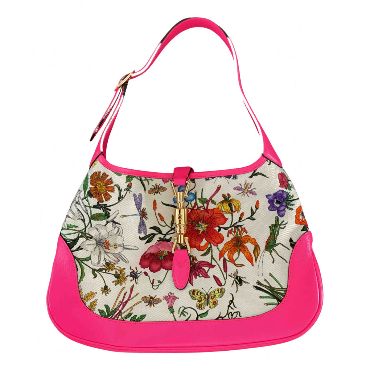 Gucci jackie pink cloth handbag