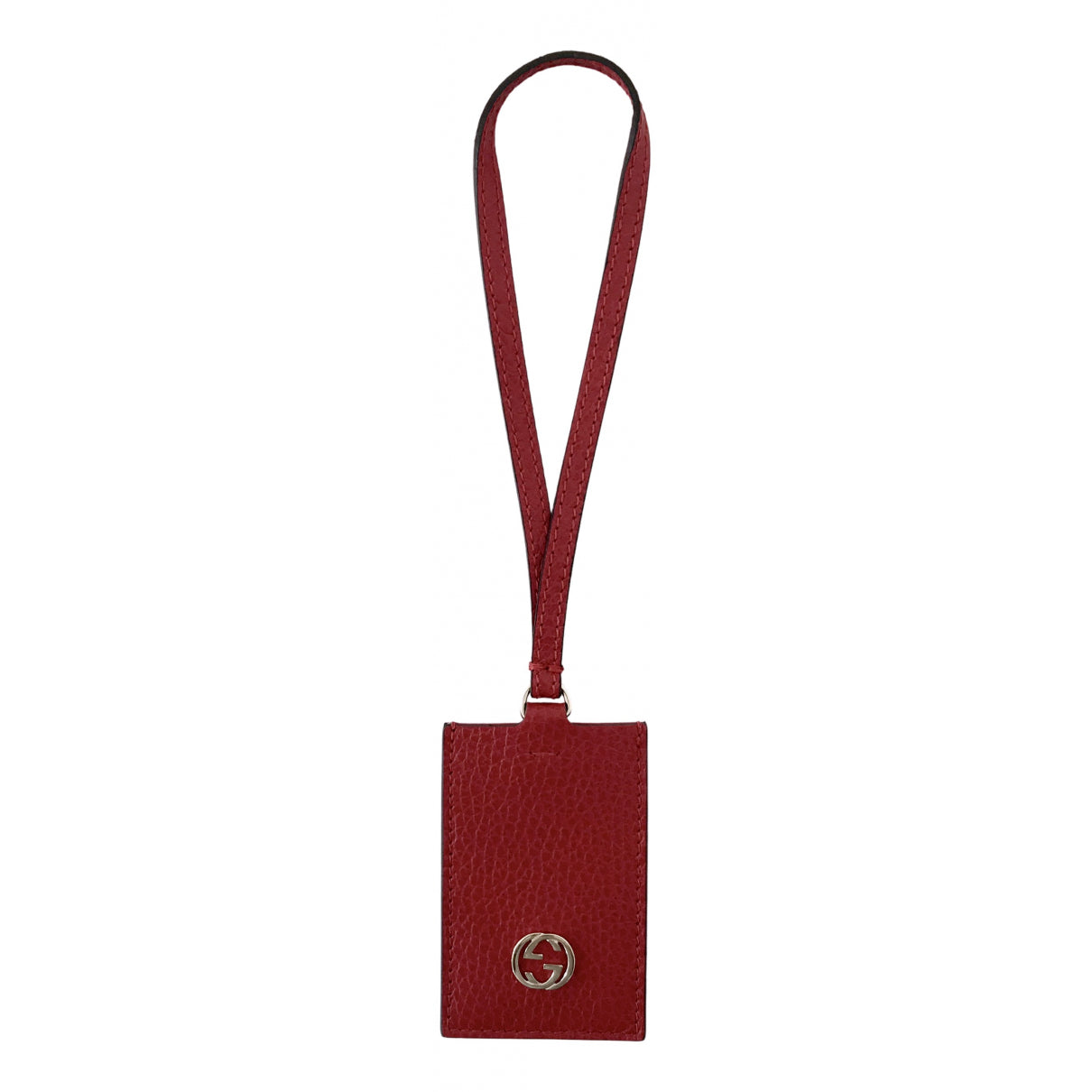 Gucci red leather bag charms