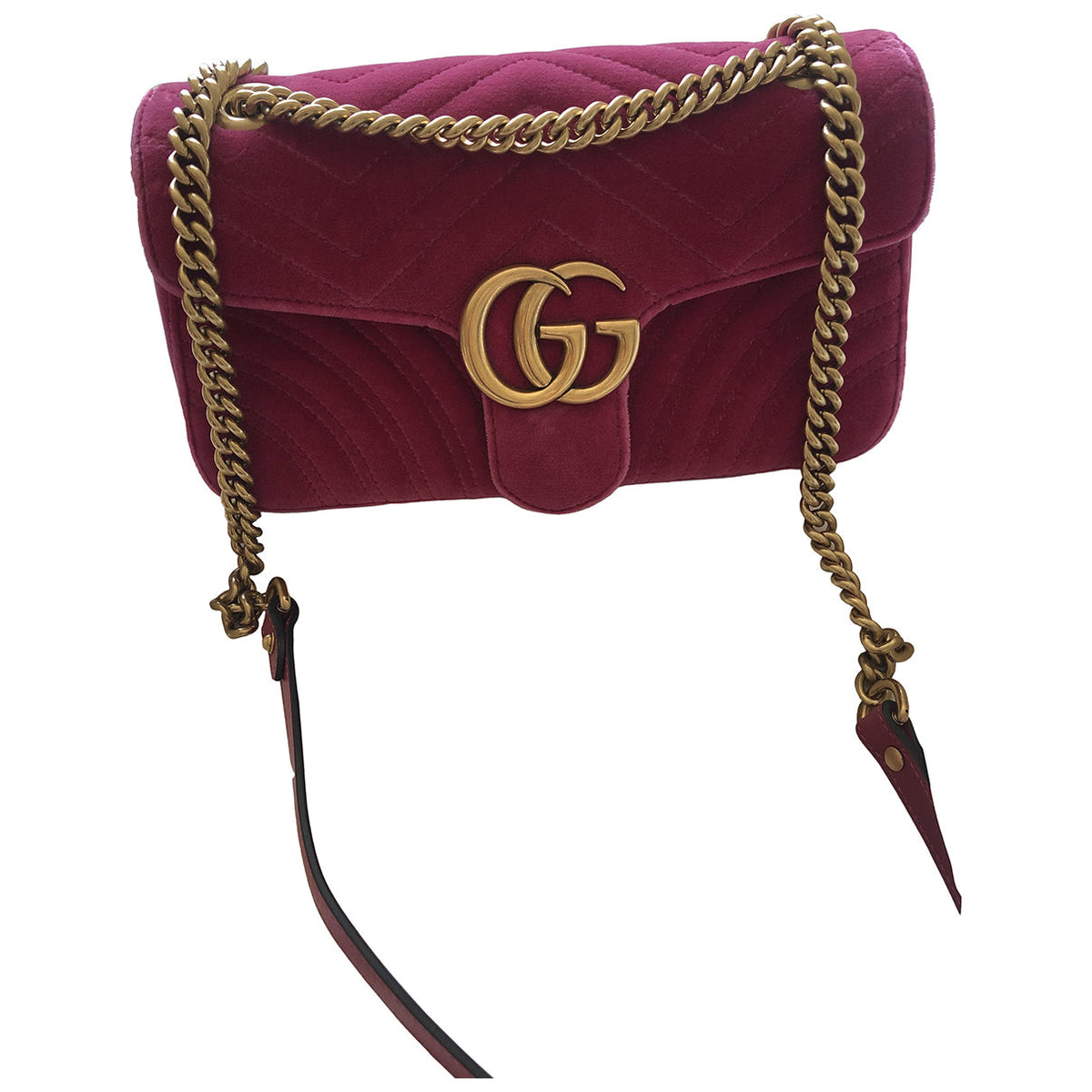 Gucci marmont pink velvet handbag