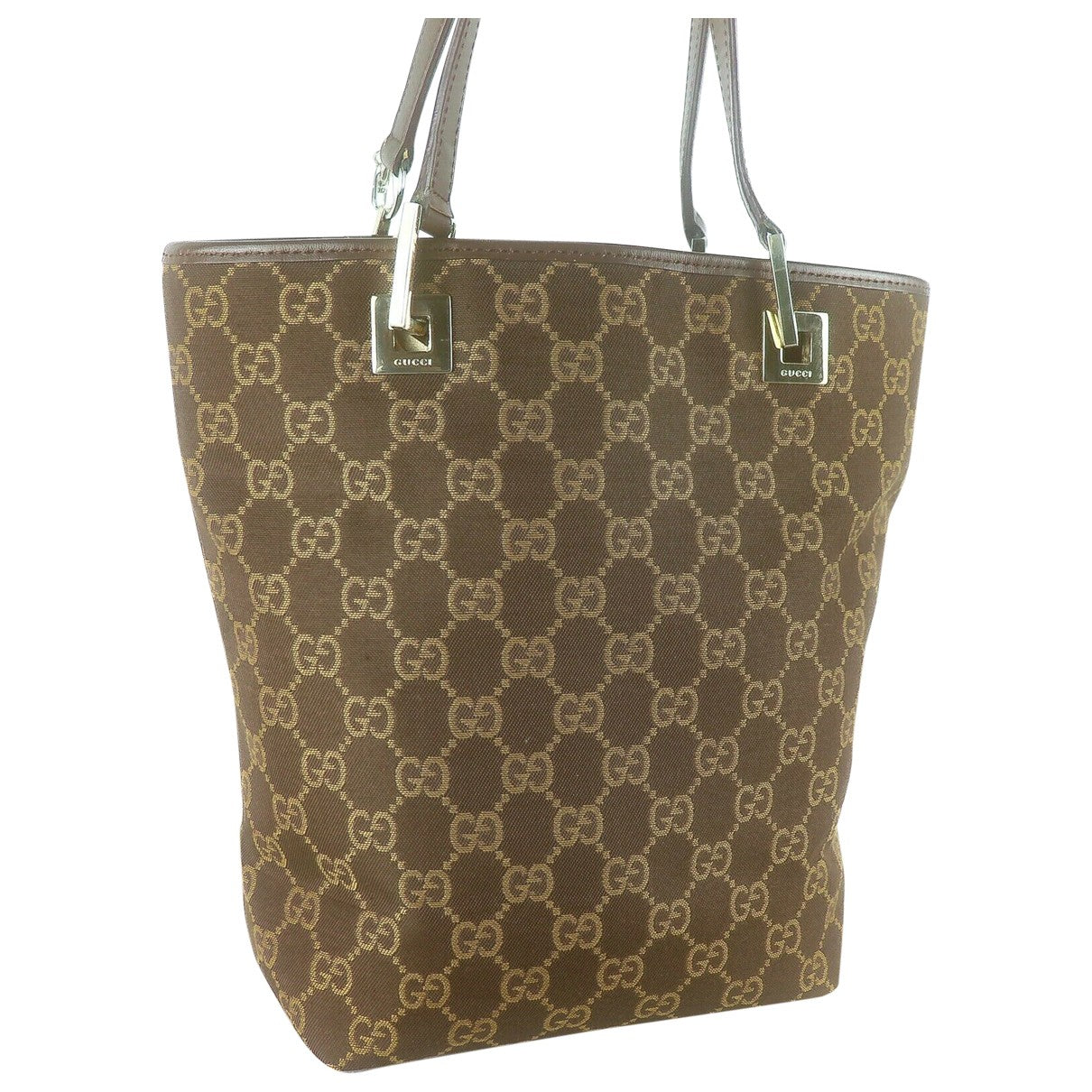 Gucci brown leather travel bag