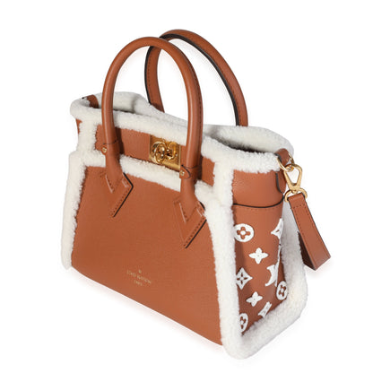 LOUIS VUITTON Caramel Calfskin and Shearling On My Side PM