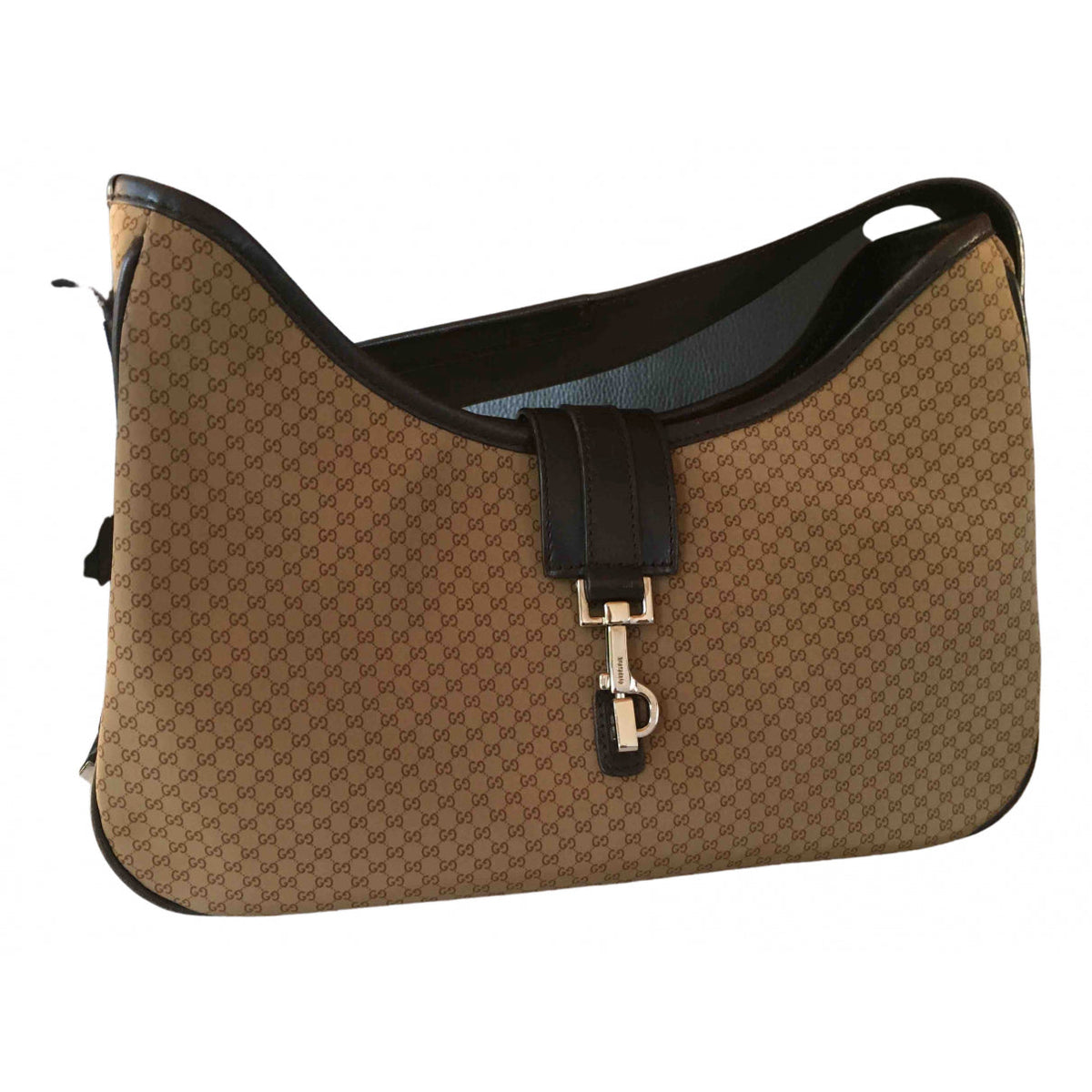 Gucci camel cloth handbag