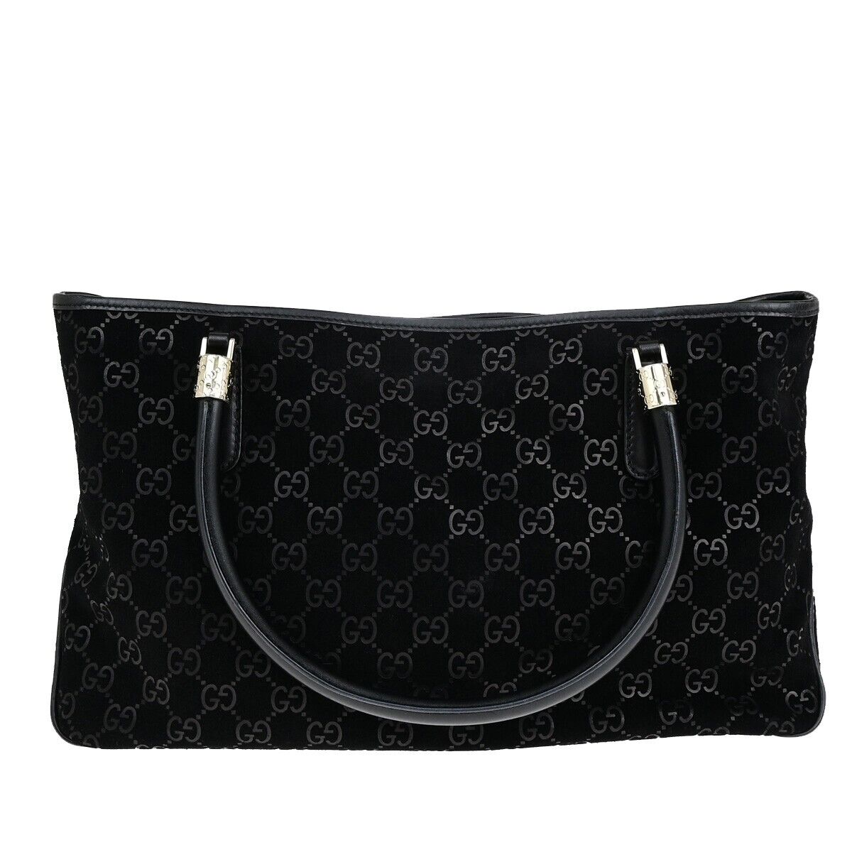 Gucci Sherry Black Suede Shopper Bag