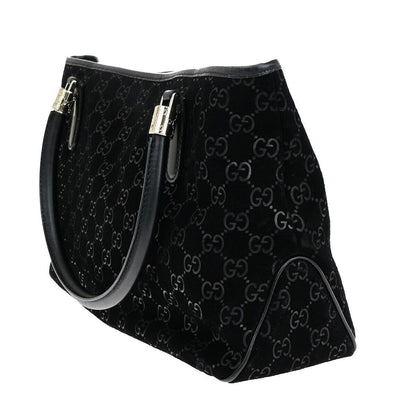 Gucci Sherry Black Suede Shopper Bag