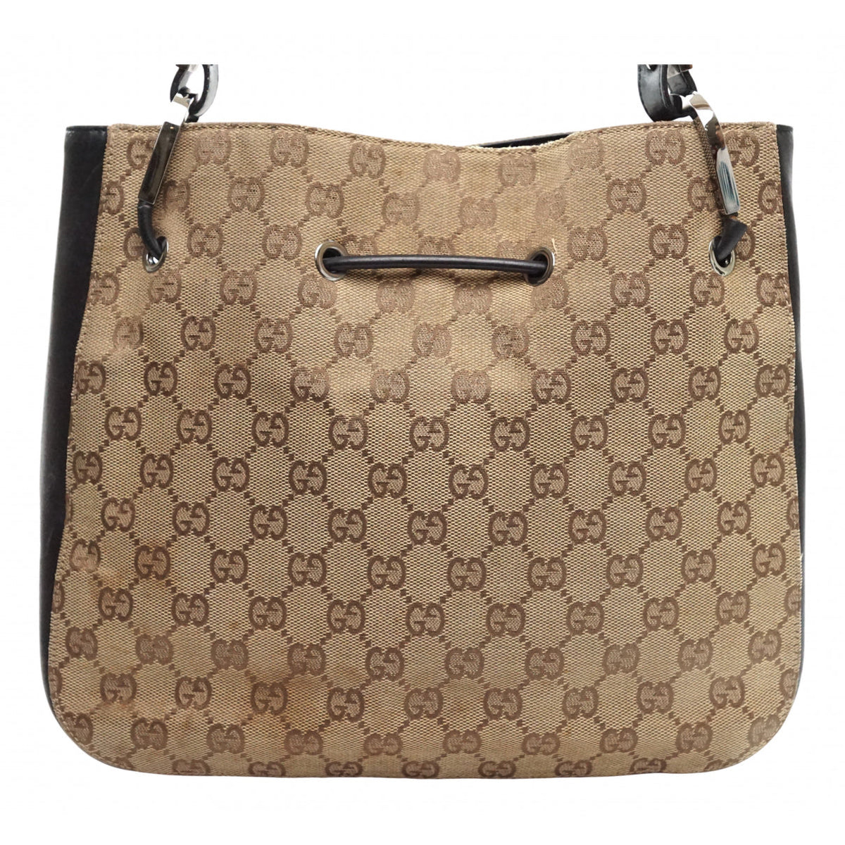 Gucci brown cloth handbag