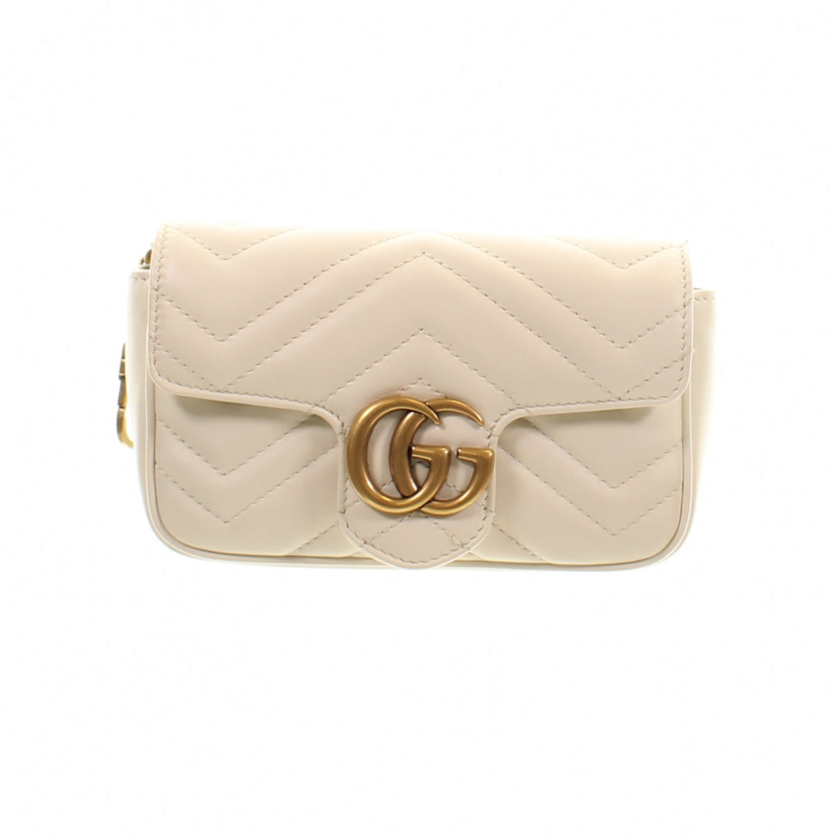 Gucci marmont white leather handbag