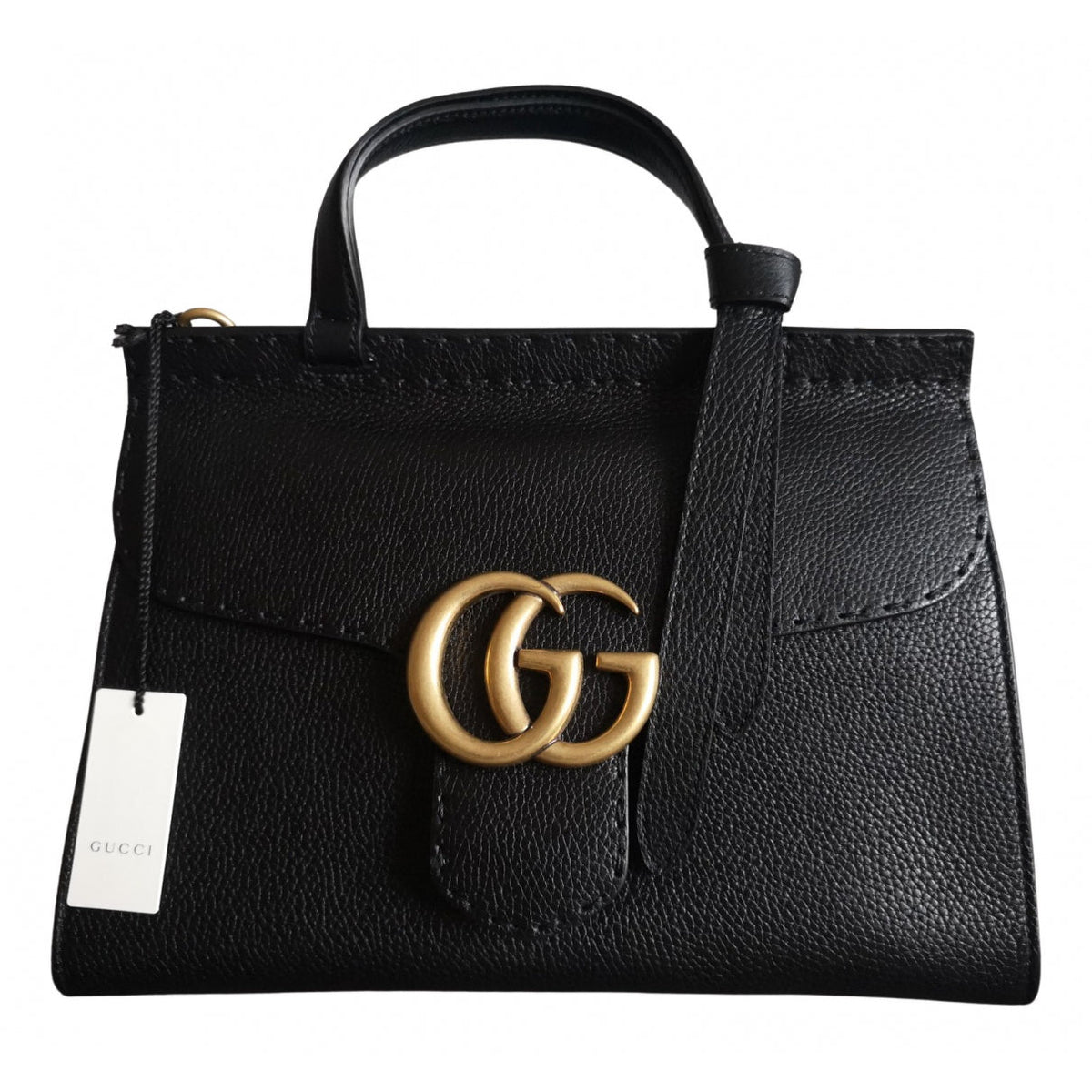 Gucci marmont black leather handbag