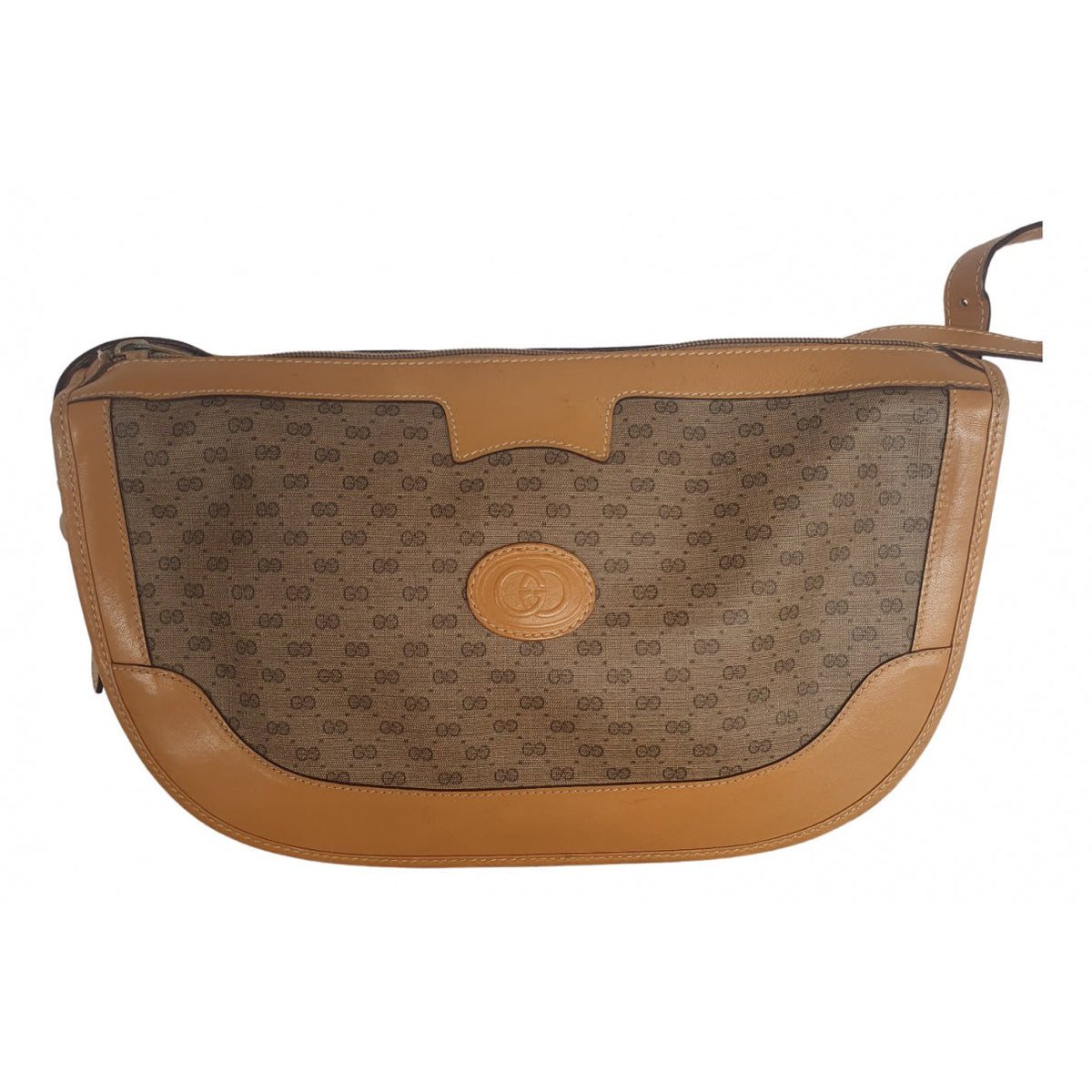 Gucci camel cloth handbag