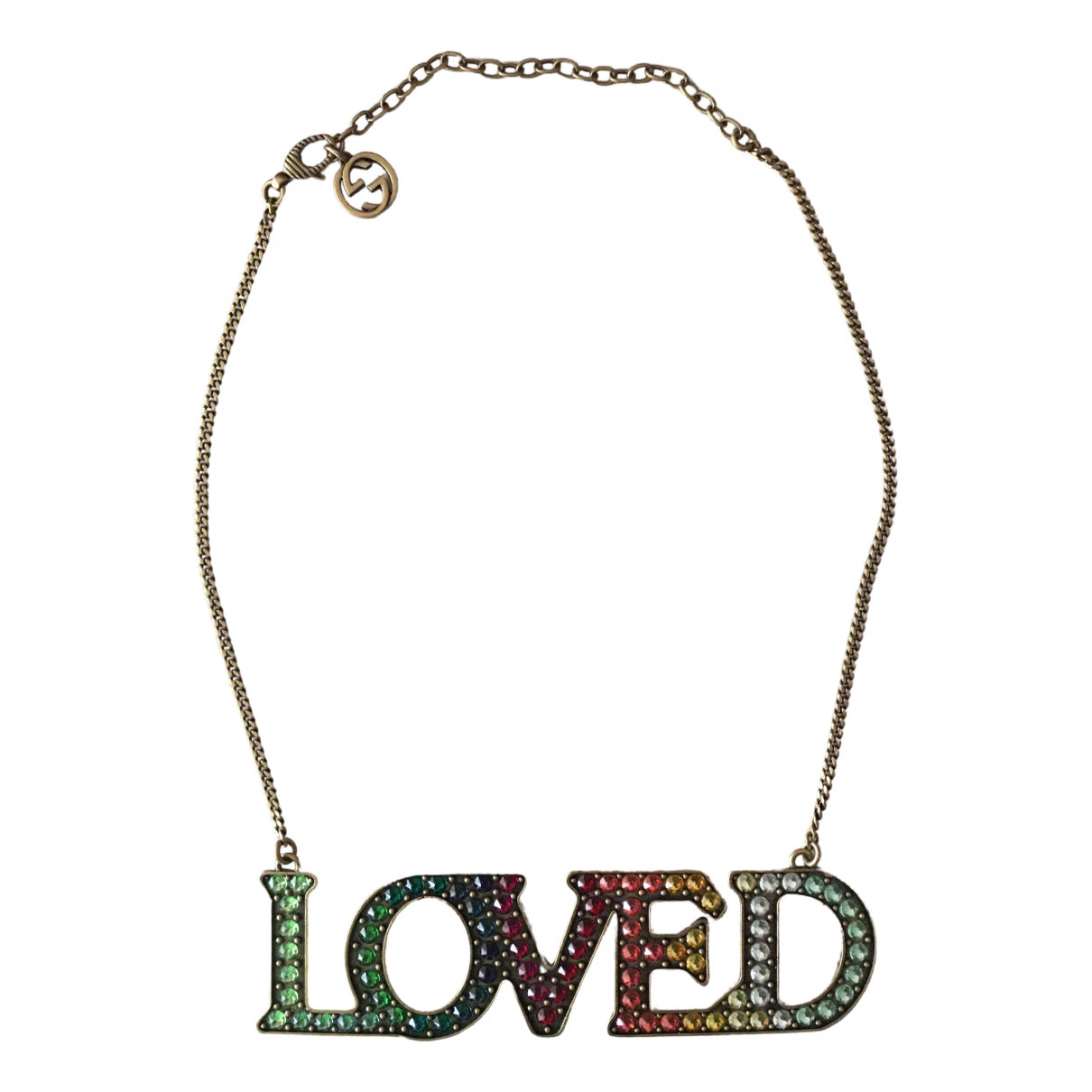 Gucci gold metal necklaces