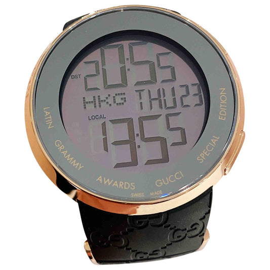 Gucci i-gucci digital gold steel watch
