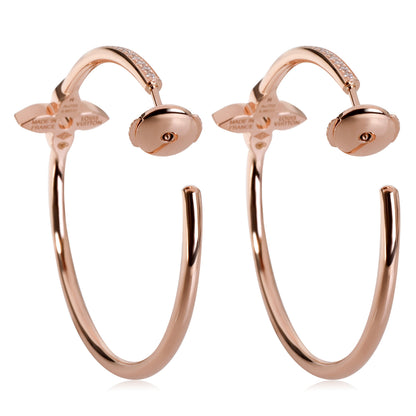 LOUIS VUITTON Idylle Blossom Hoop Earrings in 18k Rose Gold 0.61 CTW