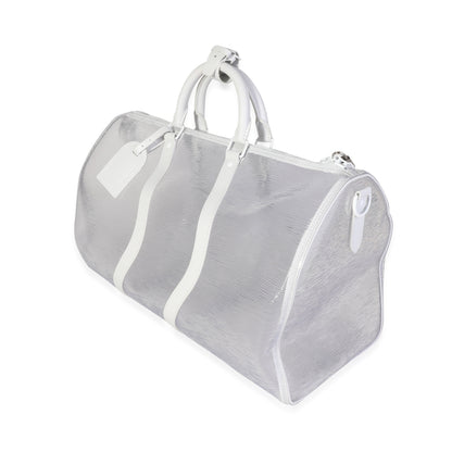 LOUIS VUITTON Clear Epi PVC Wavy Keepall Bandouliere 50