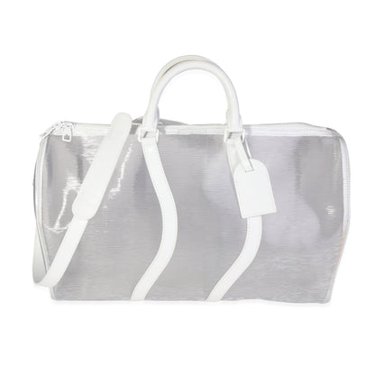 LOUIS VUITTON Clear Epi PVC Wavy Keepall Bandouliere 50