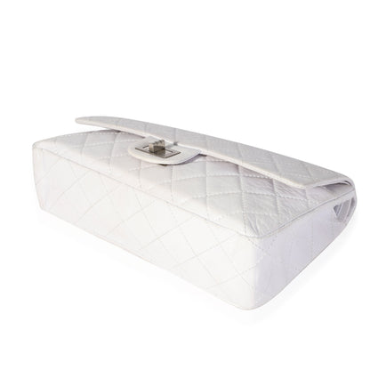 White Aged Calfskin Quilted 2.55 Reissue 227 Flap