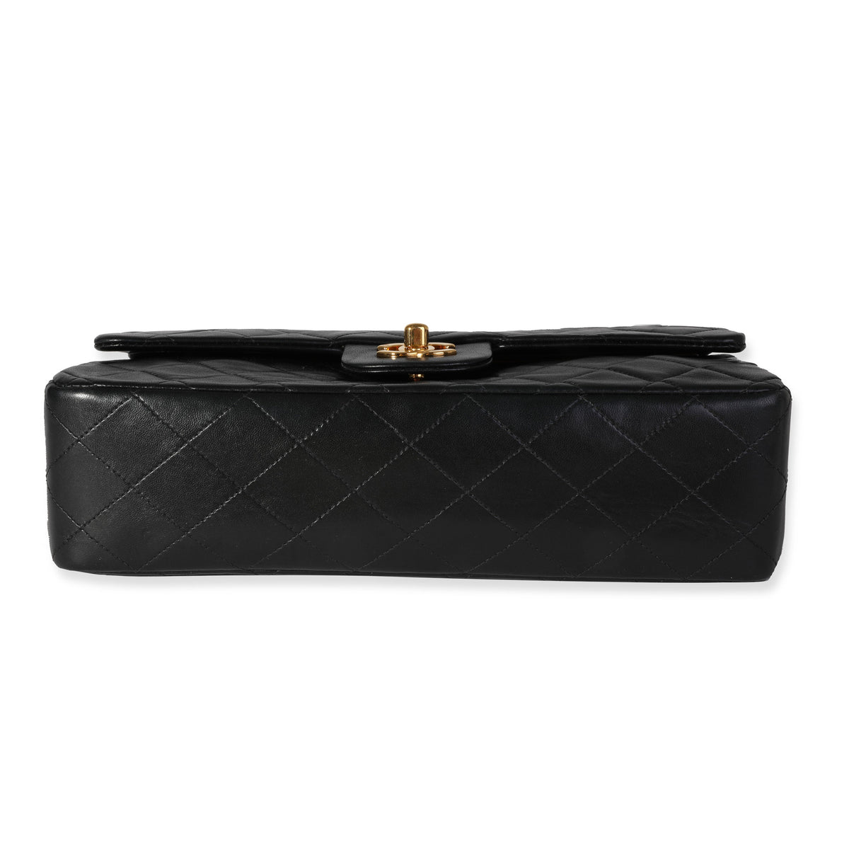 Vintage Black Quilted Lambskin Medium Classic Double Flap Bag