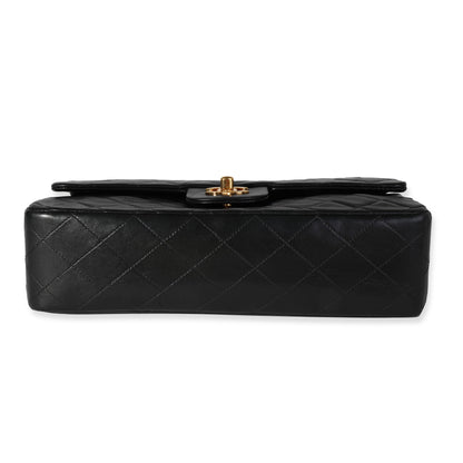 Vintage Black Quilted Lambskin Medium Classic Double Flap Bag