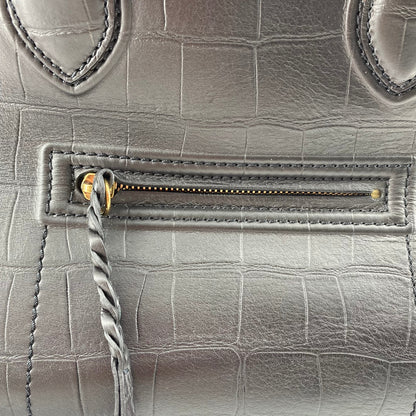 Celine Black Leather Medium Phantom Luggage Tote