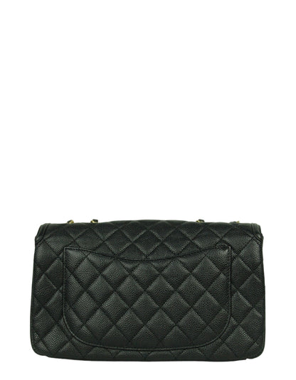 Chanel Black Caviar Medium CC Filigree Flap Crossbody Bag