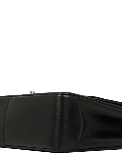 Chanel Black Lambskin Leather Quilted Medium Single Flap Diana Bag