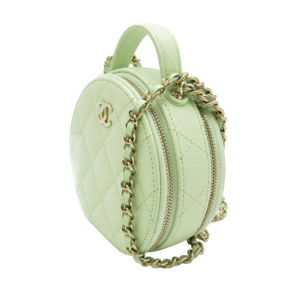 Chanel Mini Caviar Round Vanity Bag
