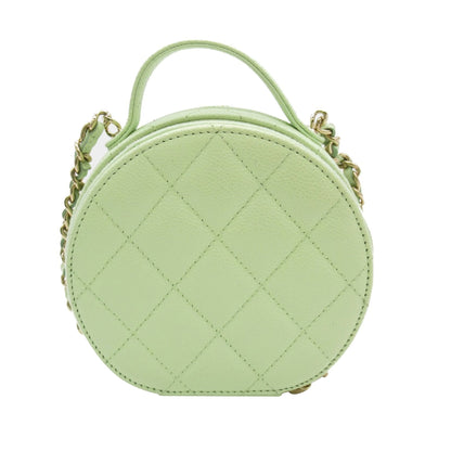 Chanel Mini Caviar Round Vanity Bag