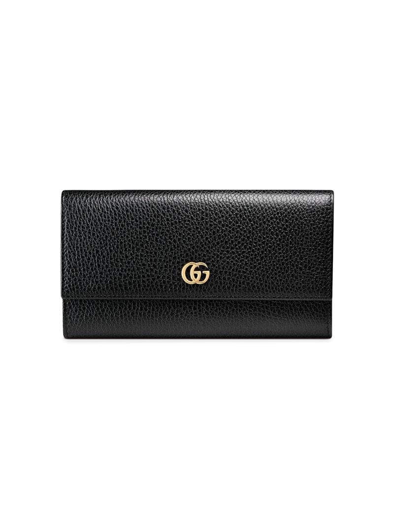 Gucci - Leather continental wallet - women - Leather - One Size - Black