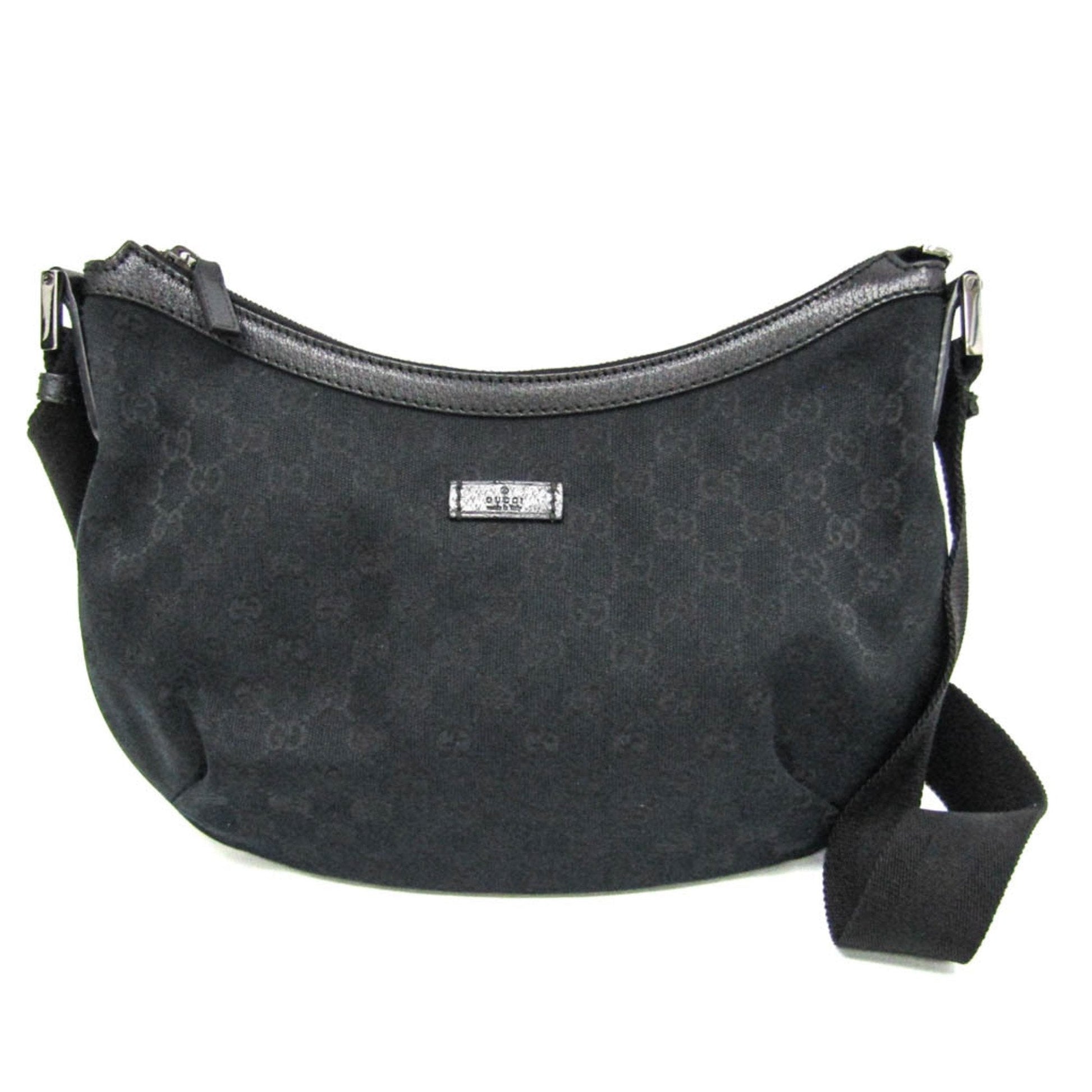 Gucci Black Canvas Shoulder Bag ()