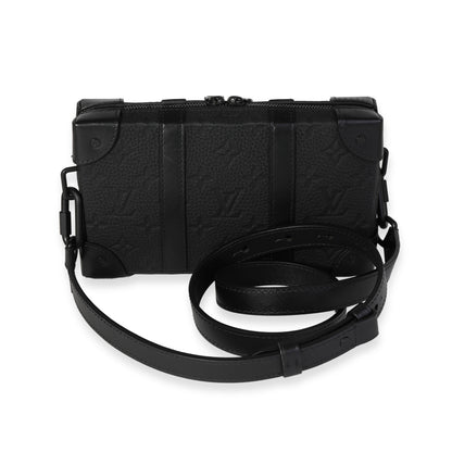 Louis Vuitton Black Monogram Embossed Taurillon Leather Soft Trunk Wallet