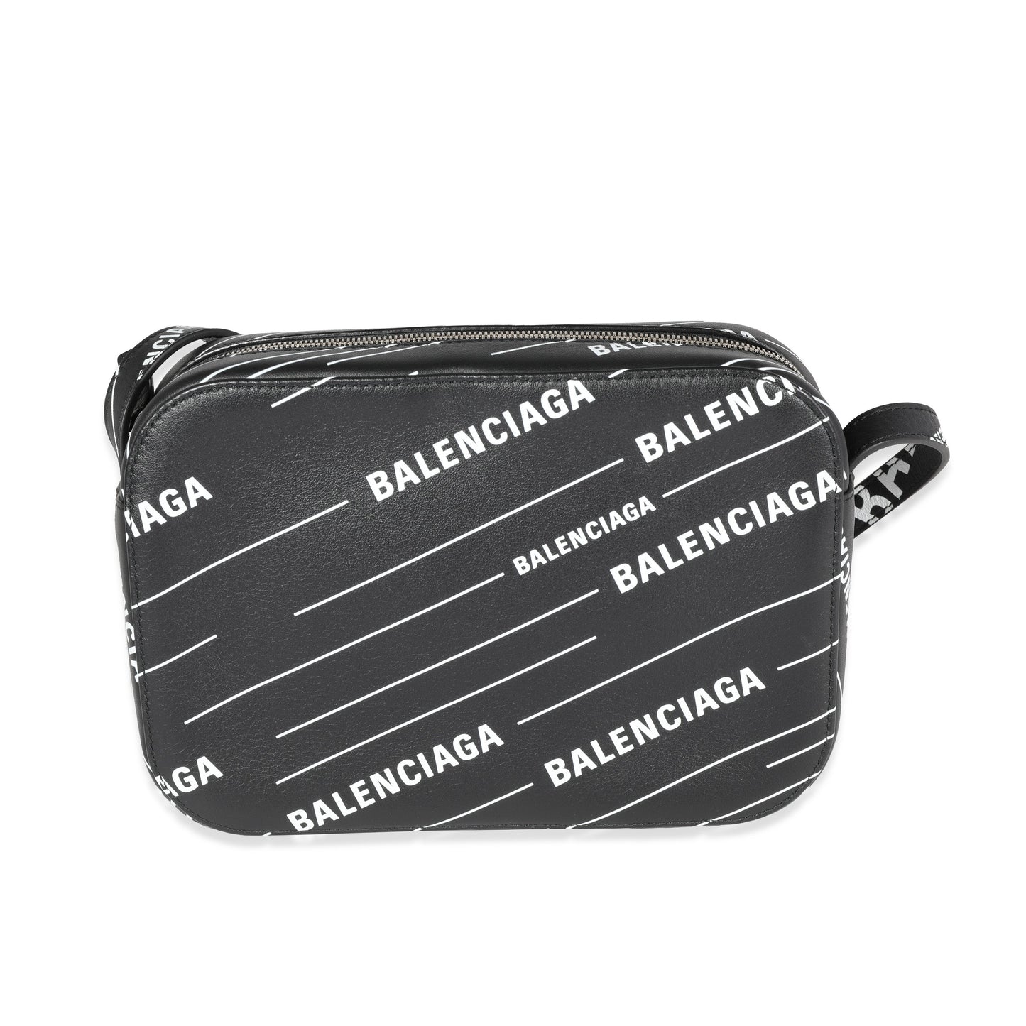 Balenciaga Black & White Logo Everyday Camera Bag