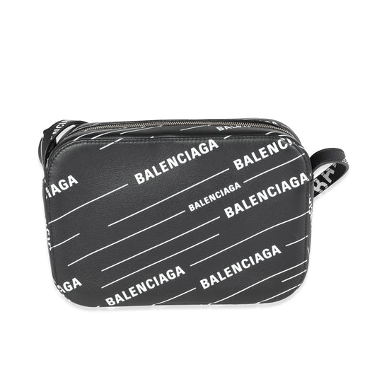 Balenciaga Black & White Logo Everyday Camera Bag