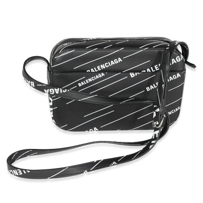 Balenciaga Black & White Logo Everyday Camera Bag
