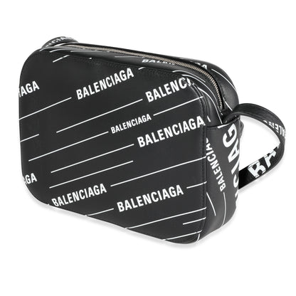 Balenciaga Black & White Logo Everyday Camera Bag