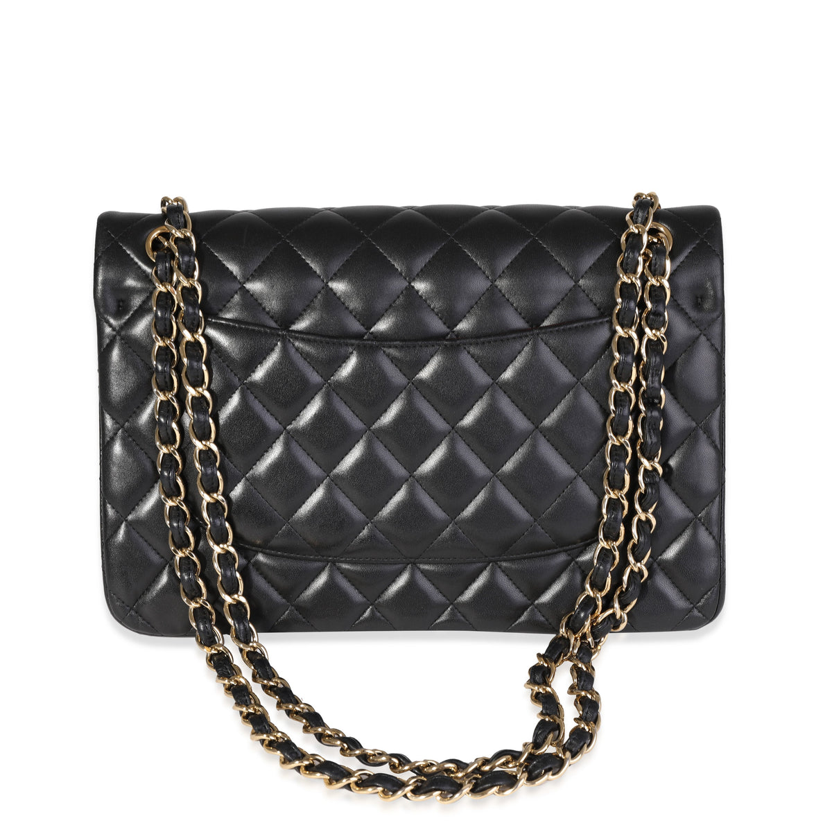 Chanel Black Quilted Lambskin Jumbo Classic Double New Bag