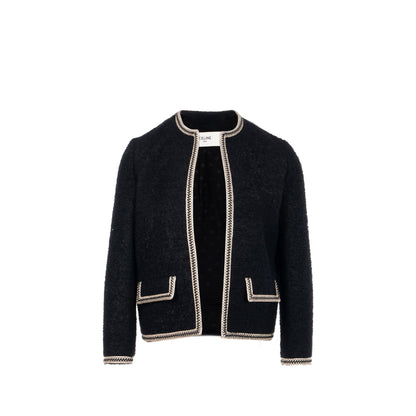 Celine Size 34 blazer laine / mohair black