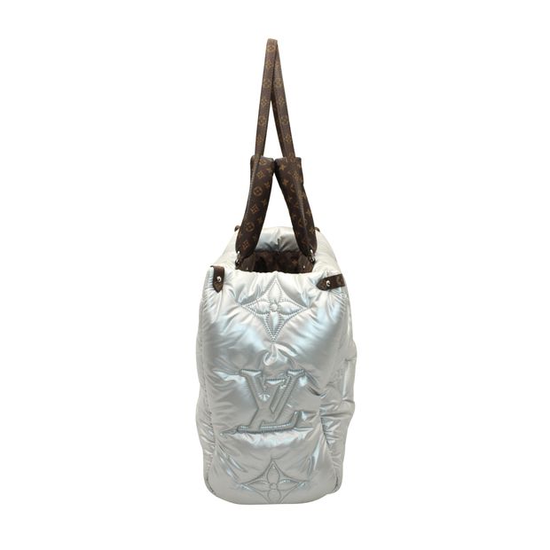 LOUIS VUITTON Silver Pillow Onthego Gm Tote Bag