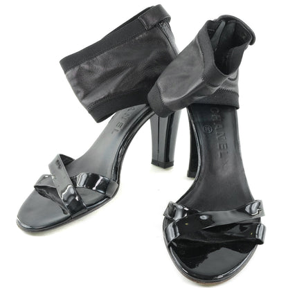 CHANEL pumps leather black COCO Mark Women 36 1/2C Used