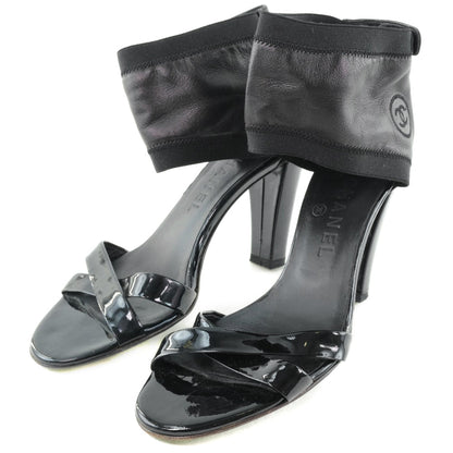 CHANEL pumps leather black COCO Mark Women 36 1/2C Used