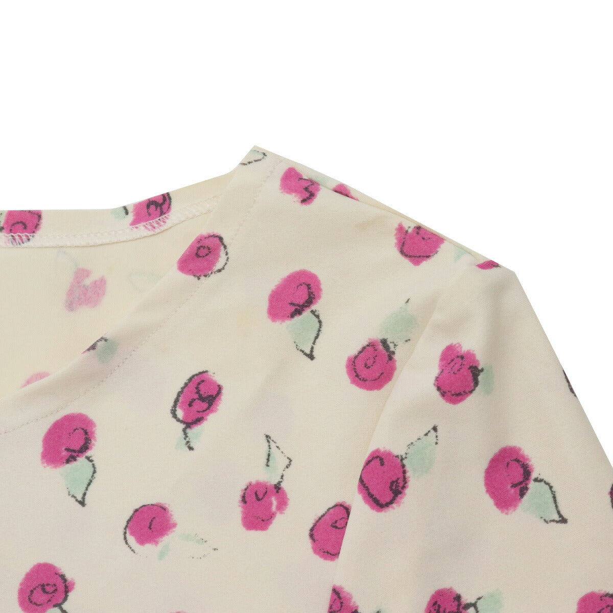 Chanel Nylon Spandex Rose Print Short Sleeve Top
