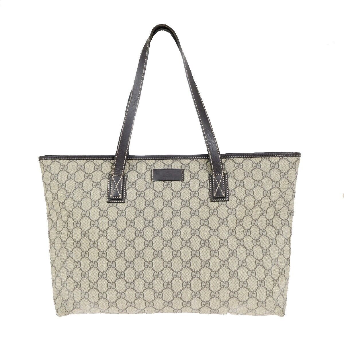 Gucci Cabas Beige Canvas Handbag ()