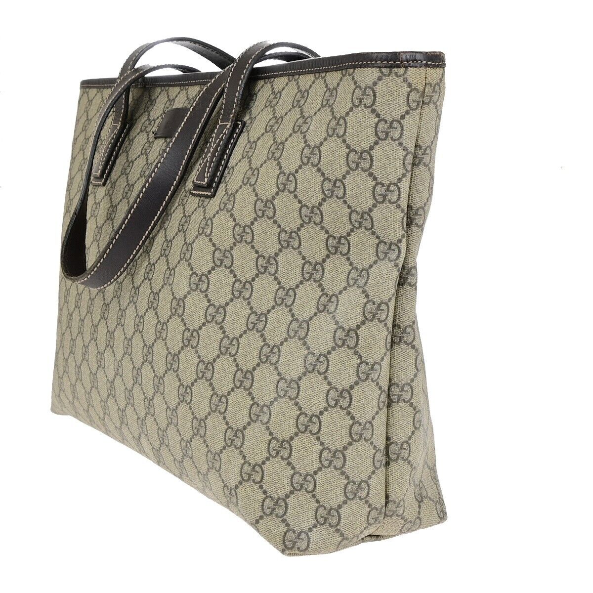 Gucci Cabas Beige Canvas Handbag